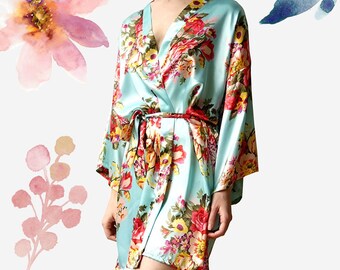 plus size bridesmaid robes, plus size floral dress, plus size dress, size 18 dress, XL dress, dressing gown, dressing robe