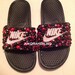 glitter nike sandals