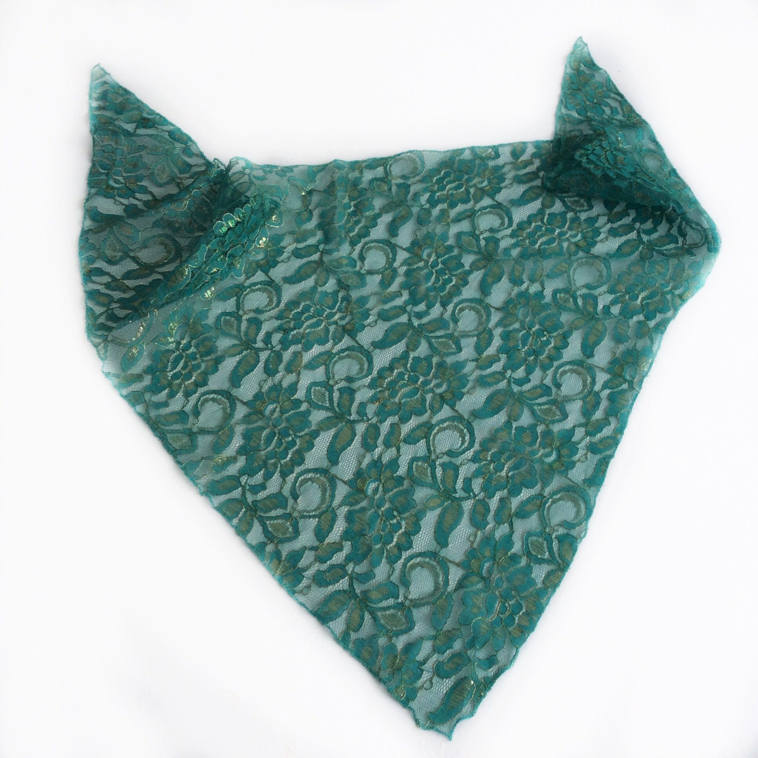 Teal Green head scarf Festive Holiday gift Gift for Mom