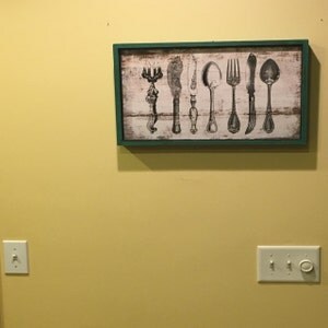 Wooden Silverware Sign Kitchen Signs Kitchen Wall Decor