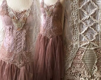 Boho wedding dress rose,bridal gown rose,beach wedding dress rose,open back wedding dress,boho wedding blush,rustic wedding dress, tattered