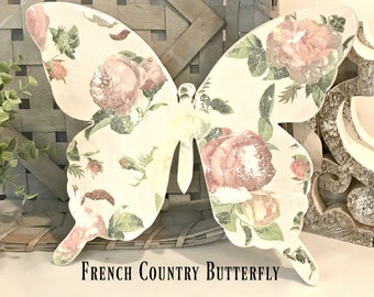 Butterfly Wall Art - Floral Butterfly Wall Art - Butterfly Art - Butterfly Wall Hanging - Floral Butterflies - Outdoor Decor - Porch Decor