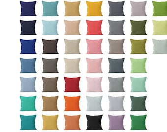 Solid Pillow Cover 45 colors available 18x18 , Solid Throw Pillow Cover, Solid Cushion Cover, Solid Pillow Sham, Pillows Solid Colors