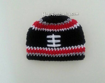 Atlanta Falcons Crochet Hat, Falcons Baby Hat, Atlanta Falcons Photo Prop , Football Hat, Newborn Atlanta Falcons, Infant Atlanta Falcon Hat