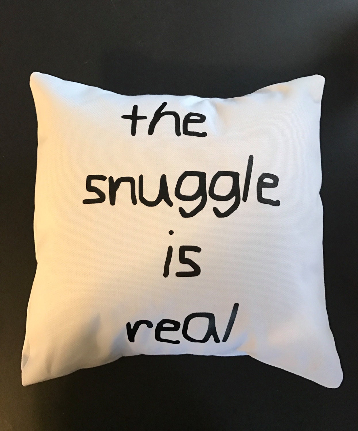 The snuggle is real throw pillow