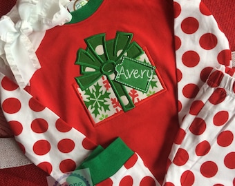 personalized Christmas pajamas, Christmas Pjs, matching christmas pajamas