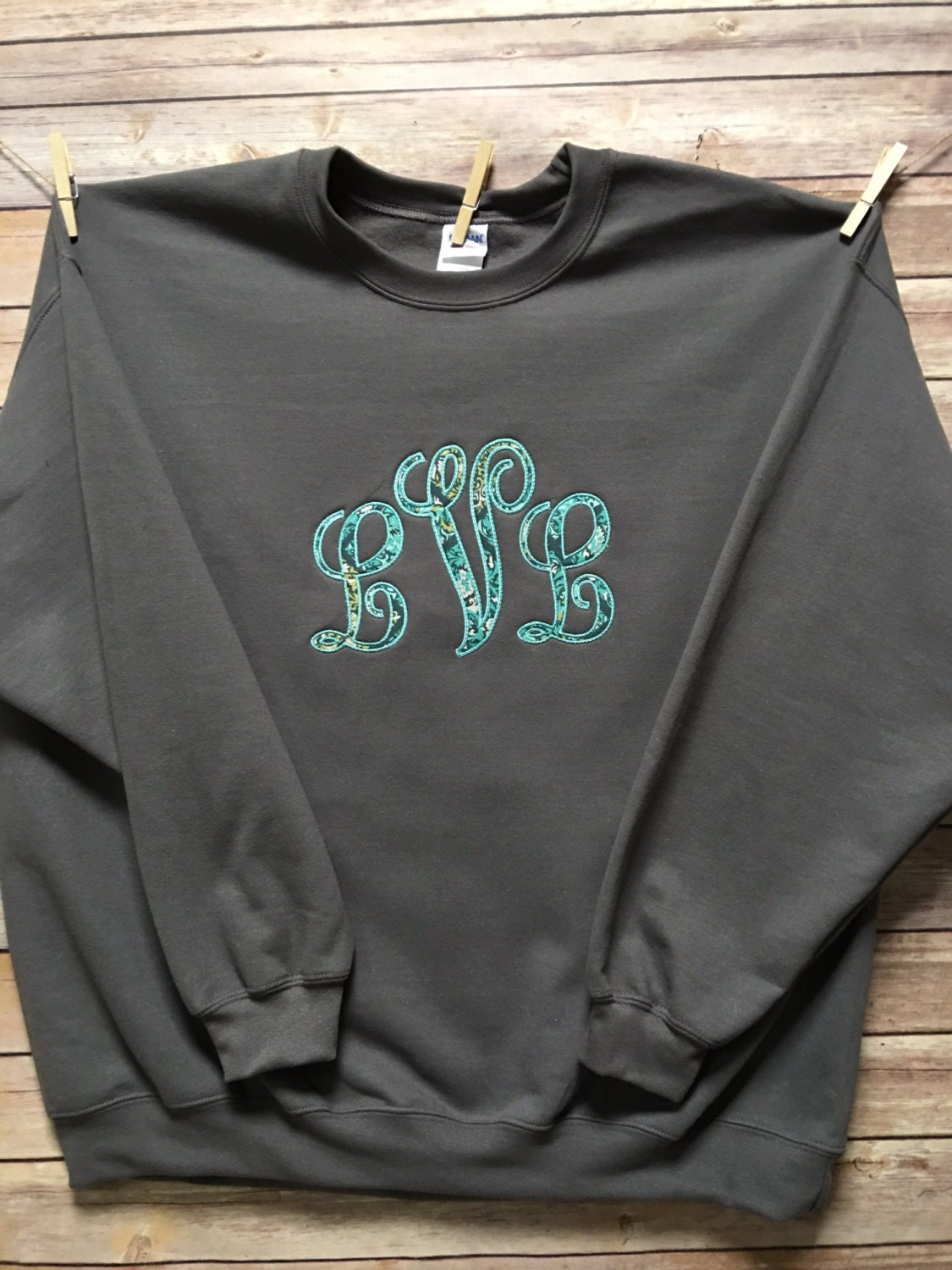 plaid monogram sweatshirt