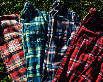 Monogrammed Flannel Shirt - Personalized Flannel Shirt, Gift for Her, Christmas Gift, Fall Fashion, Monogrammed Plaid Shirt,