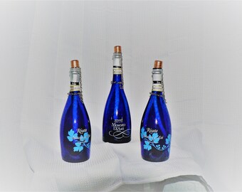 Recycled bottle oil lamps