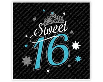 Download Sweet 16 party svg | Etsy