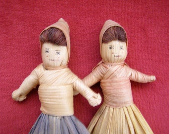 Vintage Cornhusk Dolls - Adorable!