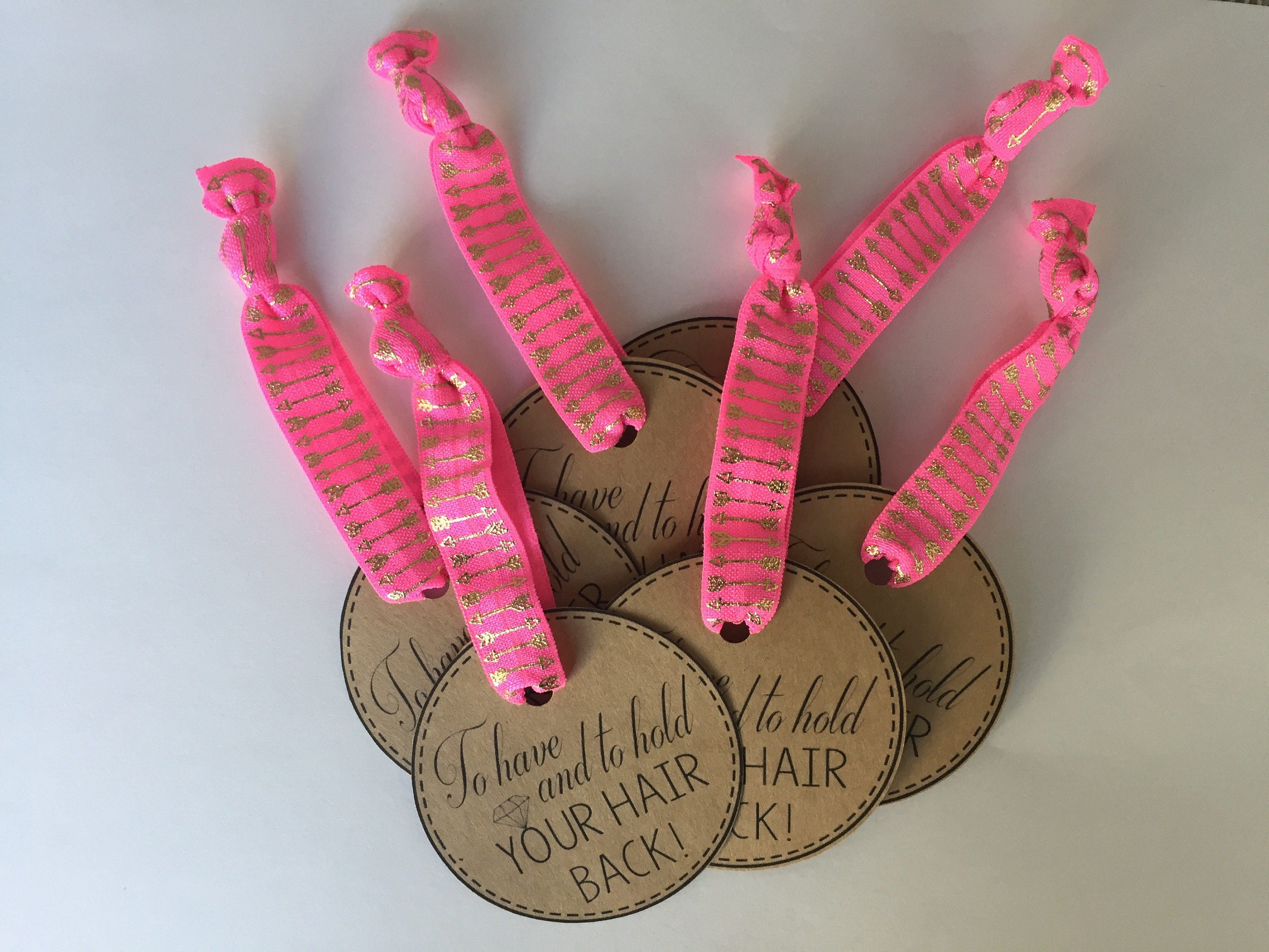 bridal shower hair tie favors bachelorette hair tie favors