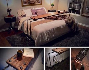 NETFLIX & CHILL Rolling Over-The-Bed Table - Laptop Lap Desk TV Food Bedside Table