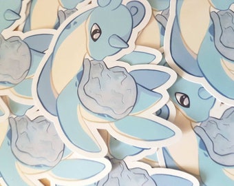 Pokemon Lapras Geeky Sticker Gift Nerd Geek Video Game