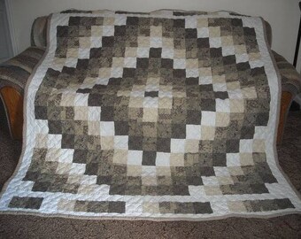 Queen Quilt - Custom Made Quilt - Queen Size Quilt - Trip Around the World Quilt - Supply Your Own Fabrics