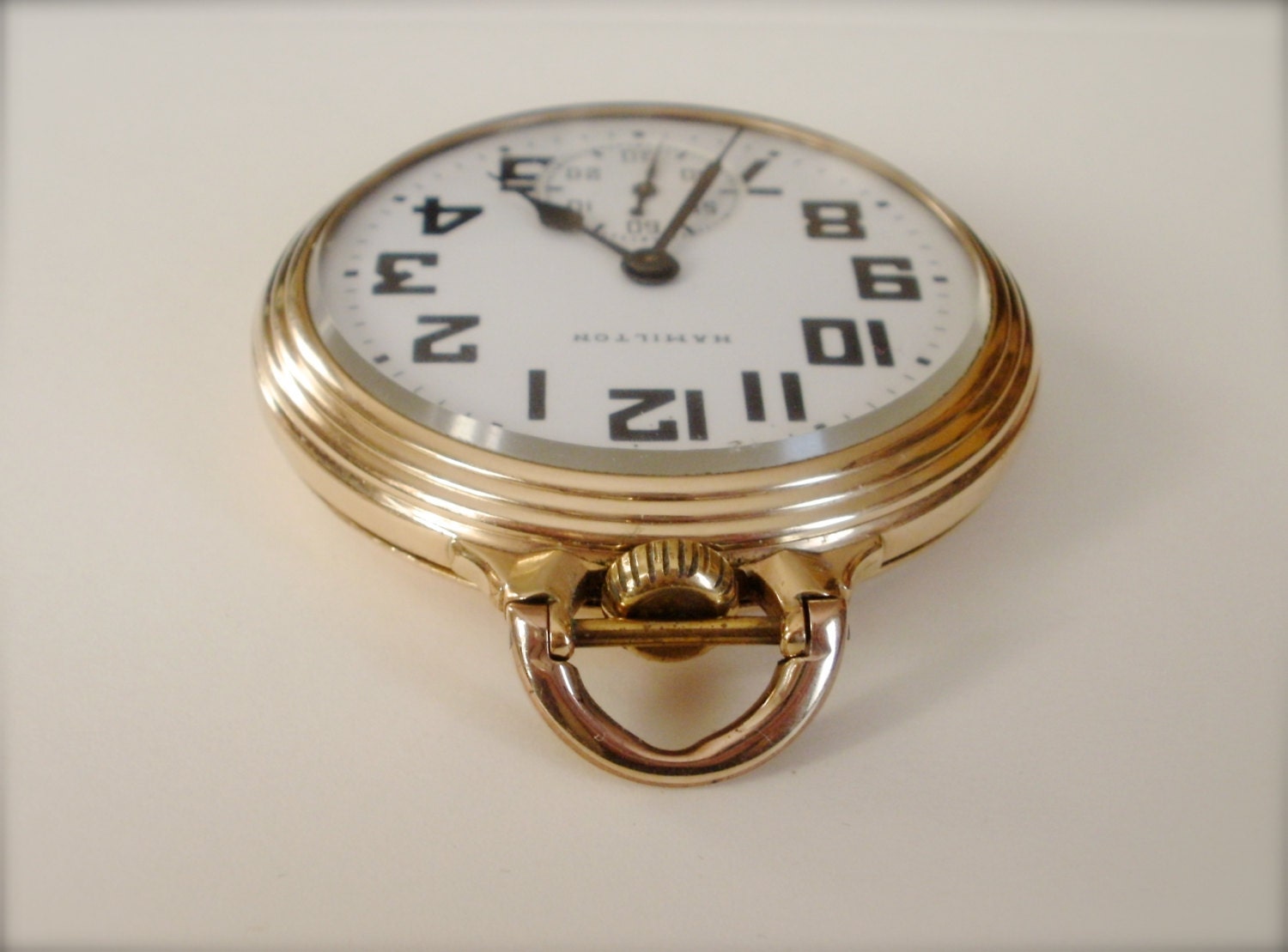 Hamilton 992B 21 Jewels Railroad Pocket Watch Bar Over Crown