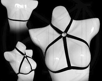 SPIRIT cage bra body harness *sexy burlesque lingerie bondage or rave wear*
