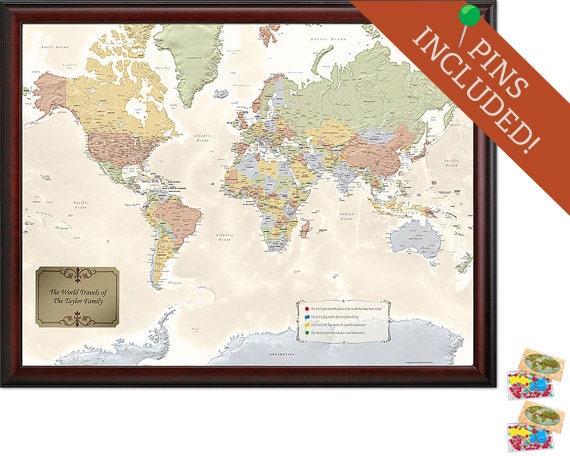 Personalized World Travel Map To Track Your By Mapyourtravels 2254