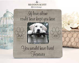 Pet Sympathy Gift, Pet Loss Memorial, Dog Cat Personalized Picture Frame, Dog Loss Memorial Frame, Sympathy Gift