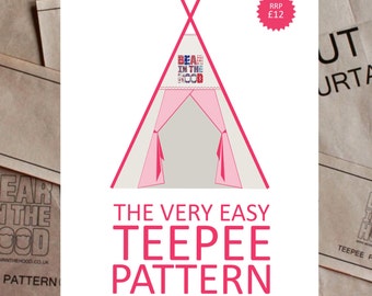 The Very Easy Teepee Pattern, sew your own teepee paper pattern.