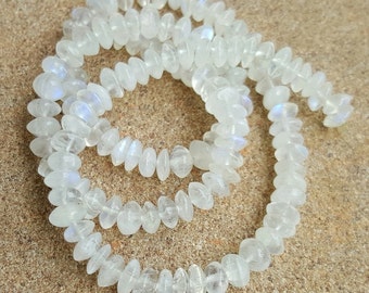 Rainbow Moonstone Beads, 3mm x 5mm Rondelle Beads