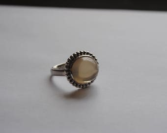 Moonstone sterling silver ring