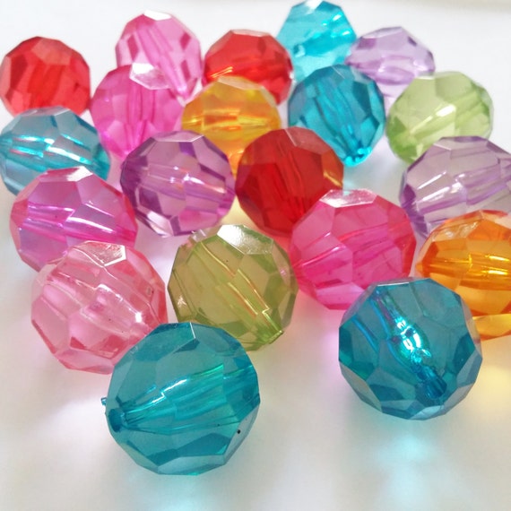 5pcs Large Acrylic Beads 20mm Beads Assorted Beads Round   Il 570xN.1169679515 Nipd 