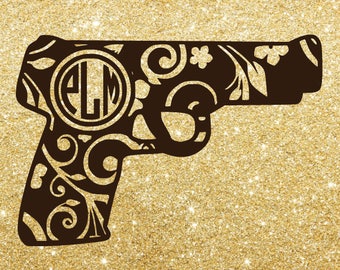 Download Pistol monogram | Etsy