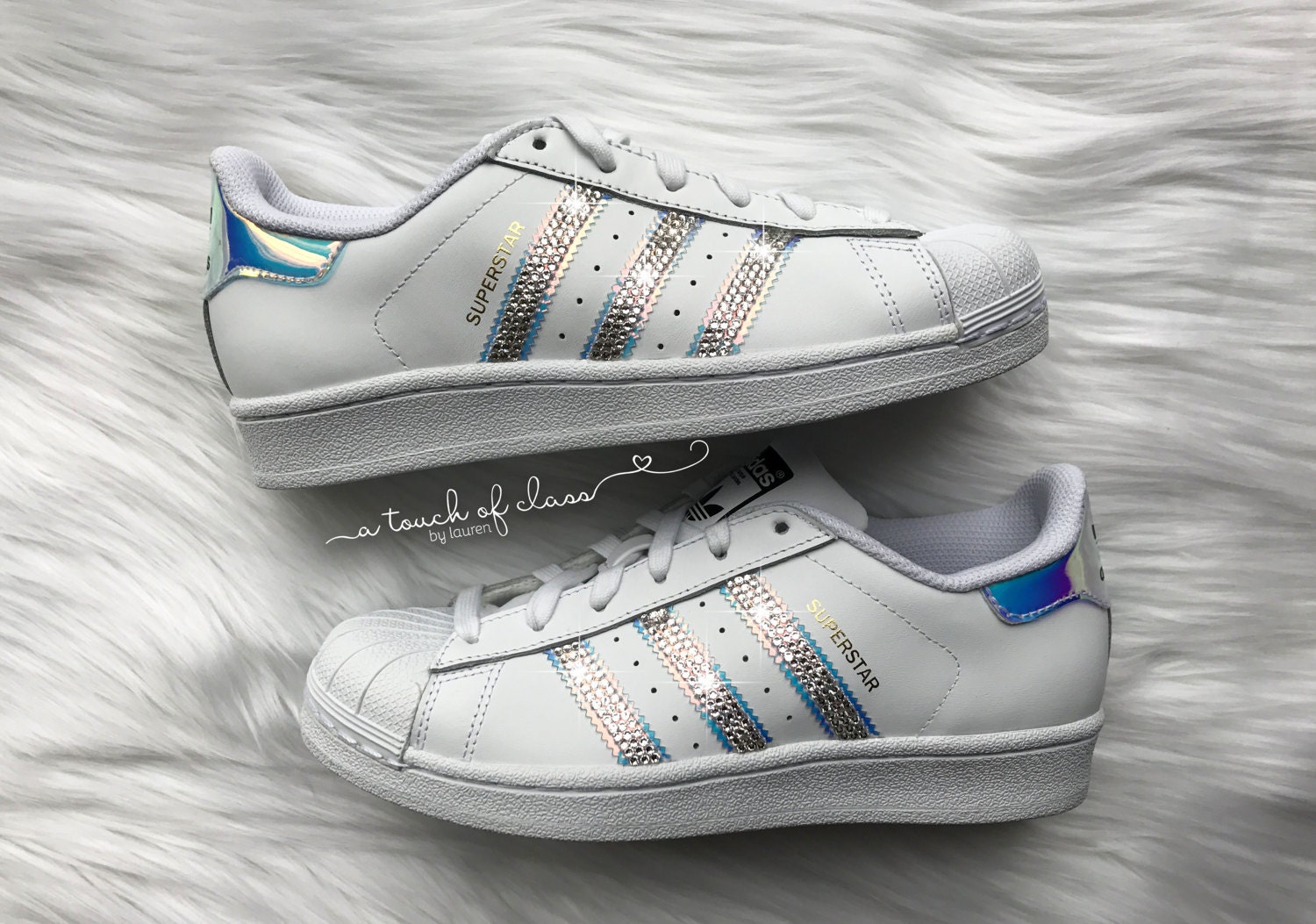 Adidas Superstar Girls Women's Shoes Customized with
