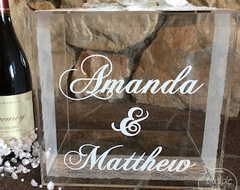 Personalized Wedding Card Box I Acrylic Card Box I Wedding