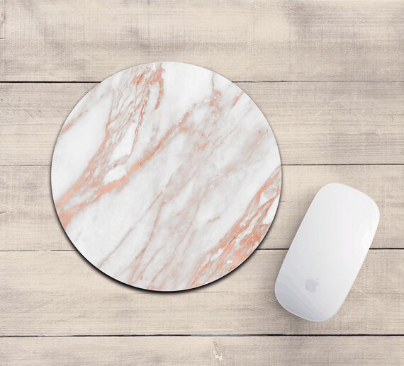 Rose gold Marble mousepad/white marble/marble