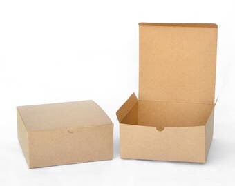 Paper Boxes, 10 Gift Boxes, Party Favor Boxes, Bridesmaid Boxes, Groomsmen Gift Box, Wedding Boxes, Favor Boxes, Kraft Boxes 8x8x3.5"