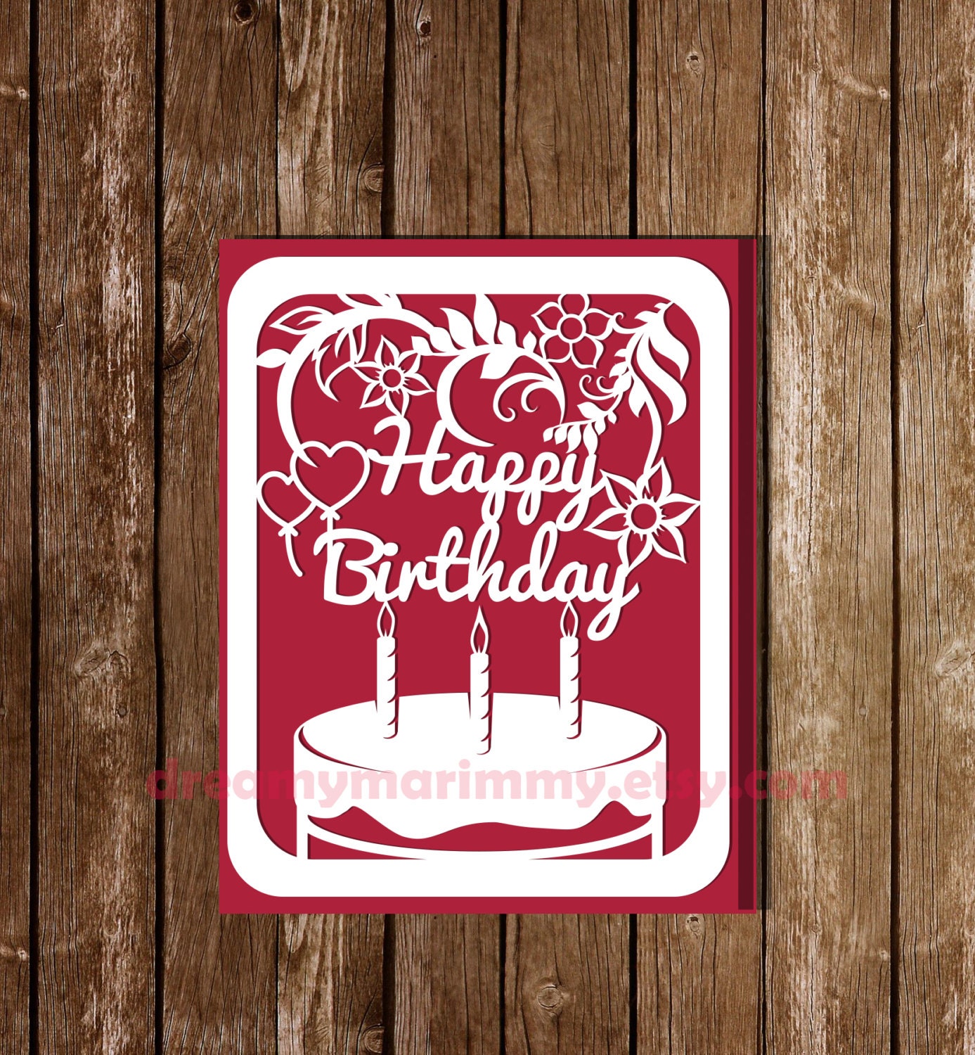 Birthday Papercut Template, Birthday Cards Template ...