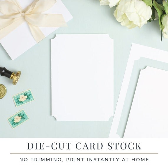 Perforated Ticket Shape Die Cut Card Stock for Wedding