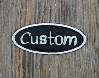 Custom Patch-Custom Name Patch-Bowling Shirt Patch- 3.5 X 1.5 Oval Patch-Custom Embroidered Patch-Personalized Patch-Any Name Patch