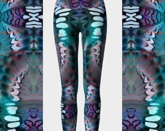 Butterfly Yoga Leggings, Printed Leggings, High Waisted Leggings, Performance Leggings, Cute Leggings, Colorful Leggings, Women's Leggings