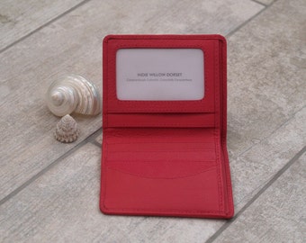 Fair Trade Hot Pink Leather Billfold Wallet- Pink Leather Wallet- Ladies Leather Wallet- Girls Leather Wallet- Fair Trade Leather Wallet