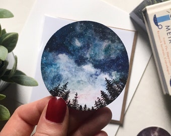 Watercolour Starry Sky Sticker