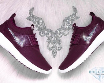Swarovski Nike Shoes Bling Nike Juvenate Shoes Night Maroon Burgundy Customized with Swarovski® Rhinestone Crystals Authentic New In Box