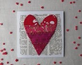 Patchwork Love Heart Greetings Card: Handmade, Valentine, Wedding, Anniversary, Birthday, Mother’s Day, Engagement, I Love You