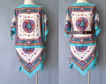 Vintage southwestern tribal tunic/shirt/top/blouse women’s size S/M