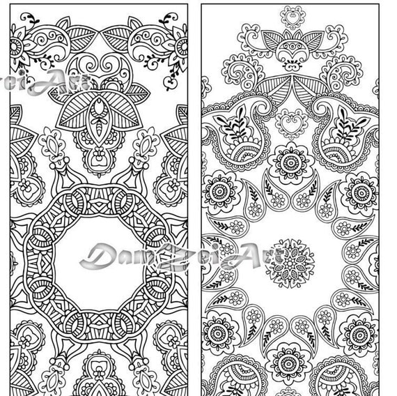 Flower Mandalas Coloring Bookmarks Bookmark coloring Flower Mandalas Coloring Bookmarks Bookmark coloring