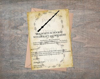 Birthday Party - Acceptance Letter - Harry Potter Themed - Instant Download - Print At Home - Harry Potter Party - R0001