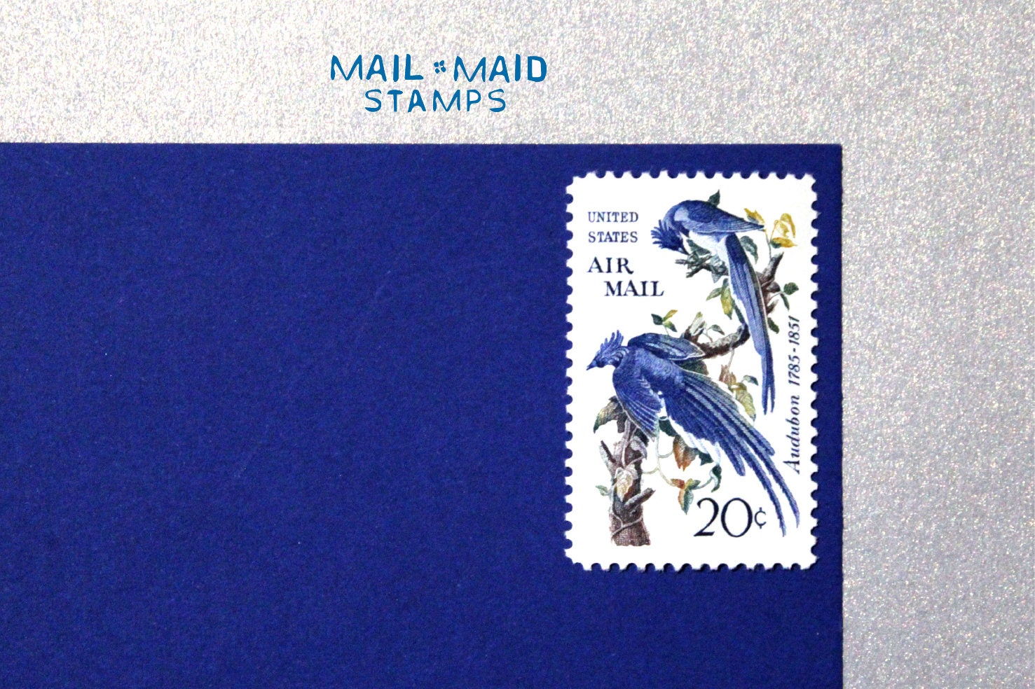 Columbia Jays (20 cents) Set of 10 unused vintage postage stamps