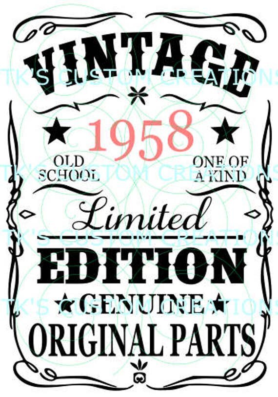 Download Vintage Aged to Perfection year can be edited.