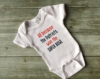 Super Bowl baby - Patriots - New England - SuperBowl - number 1 - pregnancy announcement - bodysuit - funny - shirt - top