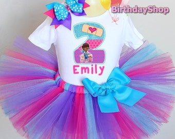Doc McStuffins Birthday Outfit / 1st, 2nd, 3rd, 4th, 5th Doc Outfit / Doc Birthday Tutu Outfit / Tutu Birthday Outfit / Doc Party Dress