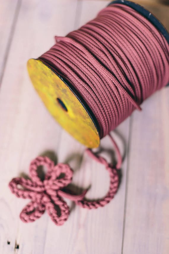 DARK PINK cord- knitting supplies- knitting yarn- crochet rope- chunky yarn- diy projects- craft projects- rope cord- macrame cord #52