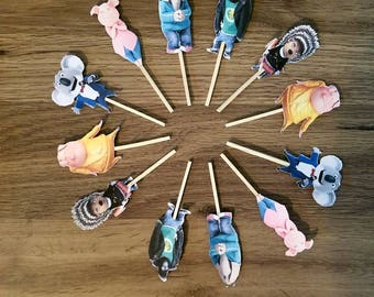 Sing the movie cupcake toppers. sing birthday decorations. sing the movie birthday party