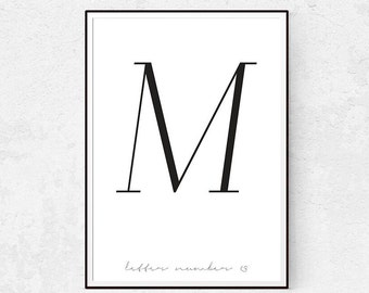 Letter m wall art | Etsy